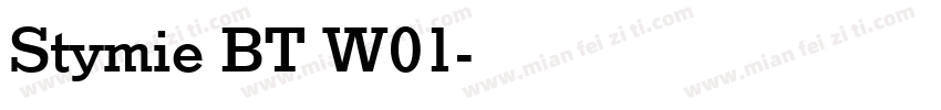 Stymie BT W01字体转换